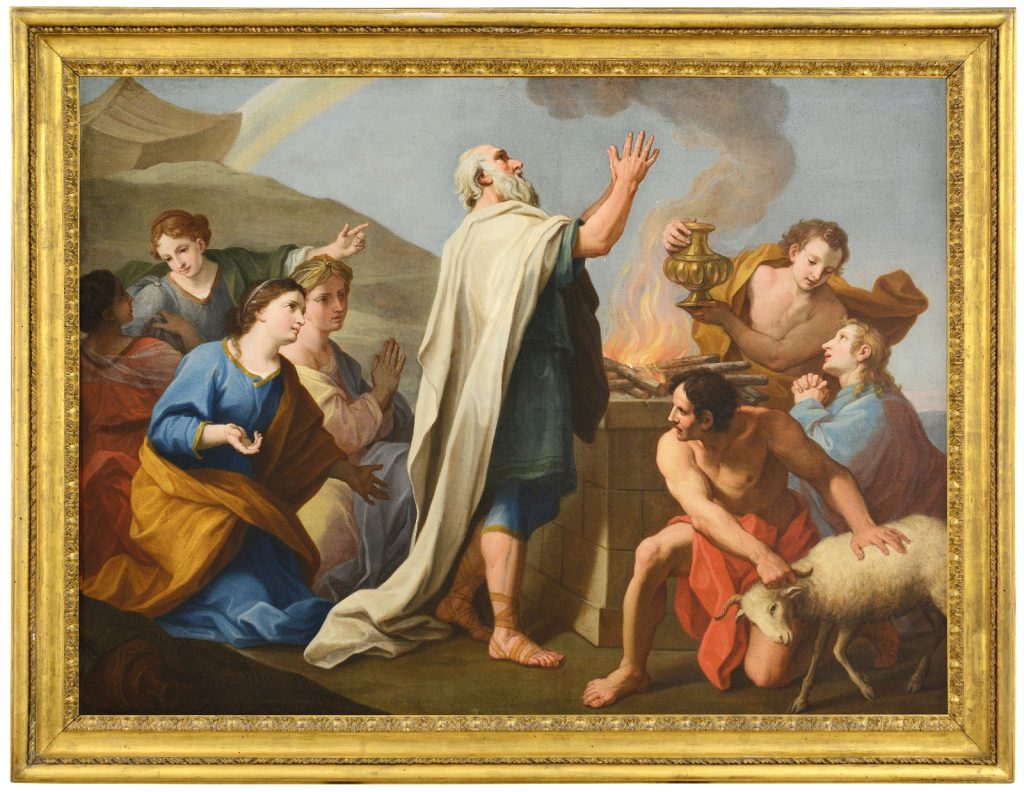 Il sacrificio di Noè uscito dall’arca